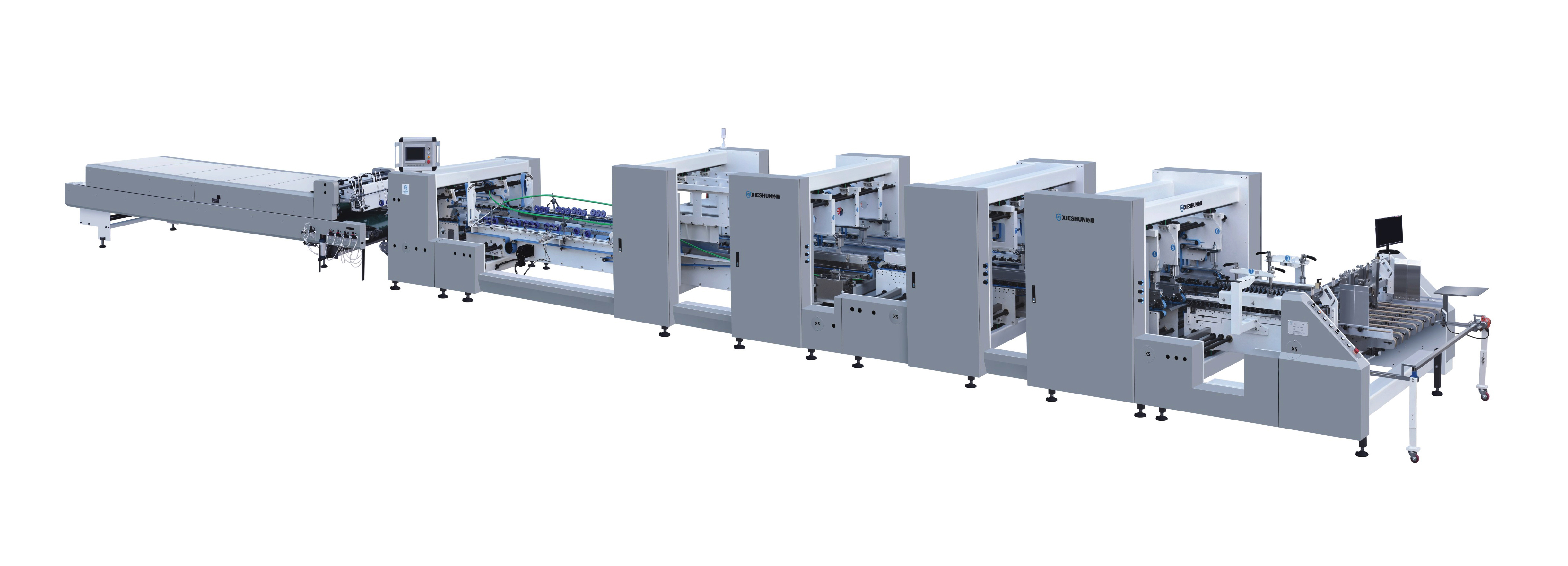 XS-M1650 1850 2000 Catalogue de machines à gluer de dossier ondulé de service élevé